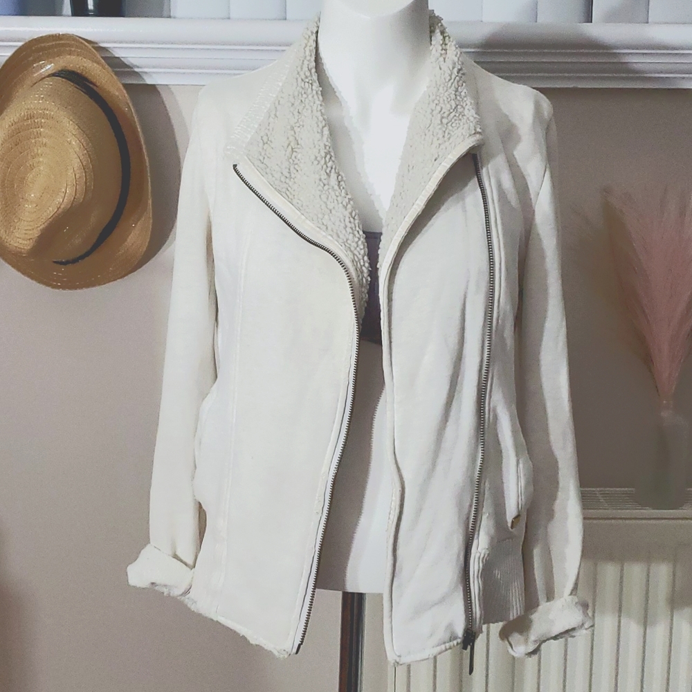 Armani Exchange A/X Zip Up Fleece Lining Cardigan Sweater Jacket